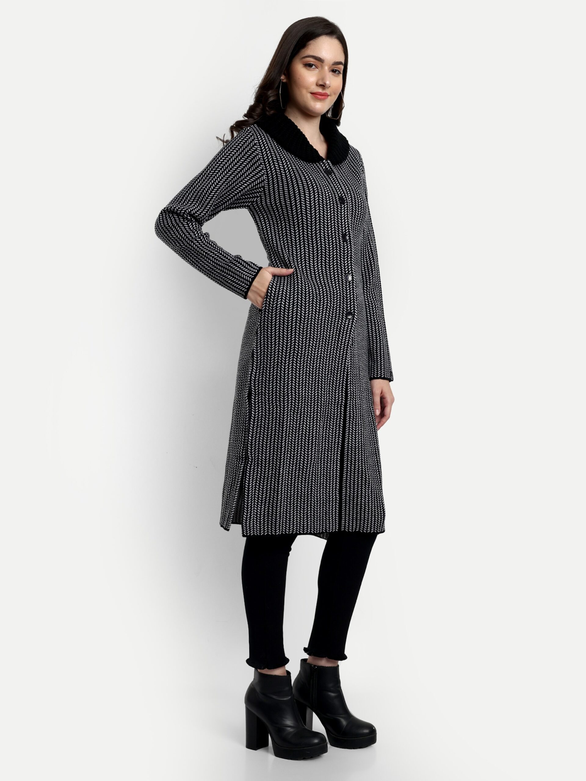 Women Casual Knitted Long Coat - Creative Line
