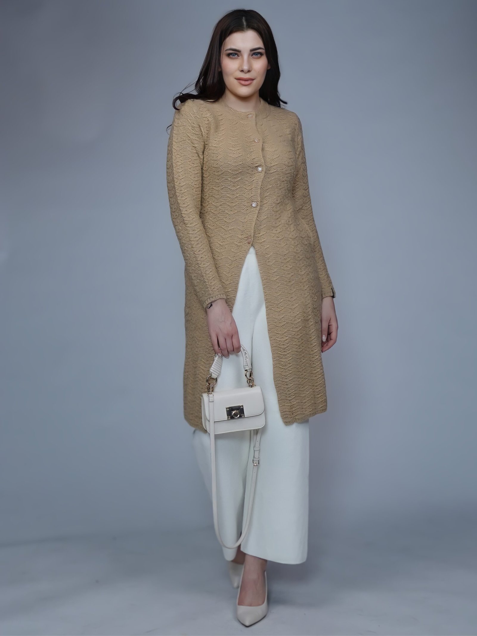 Creative Line Camel Knitted Long Cardigan 4 1 13 scaled