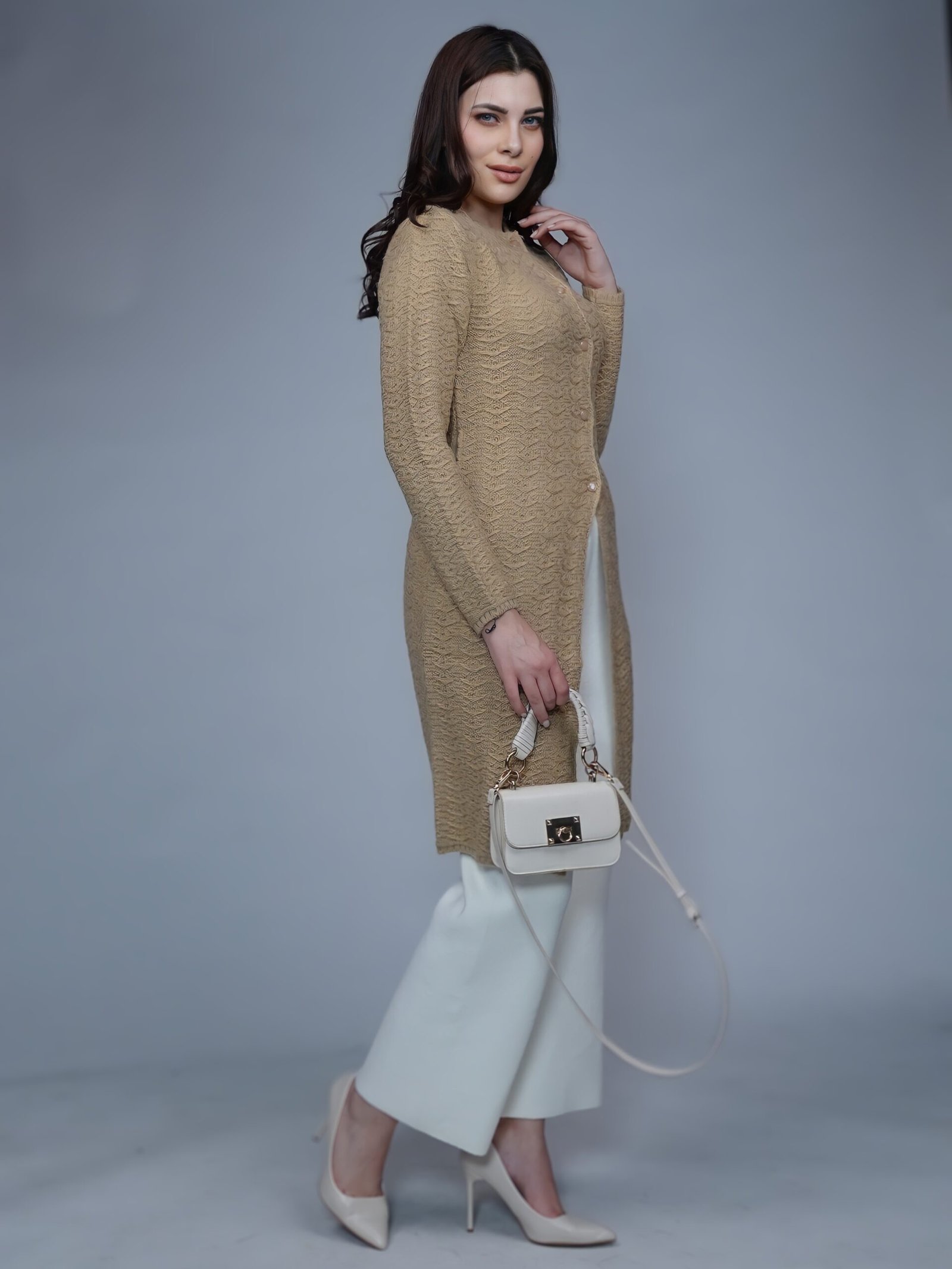 Creative Line Camel Knitted Long Cardigan 7 6 13 scaled