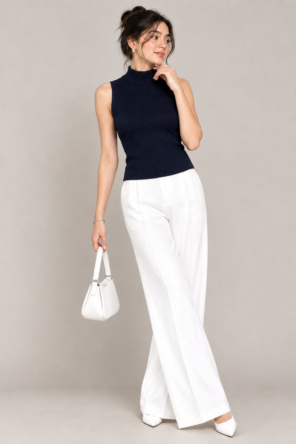 Creative Line Self Desgin Knitted Sleeveless Skivi 4 3 3