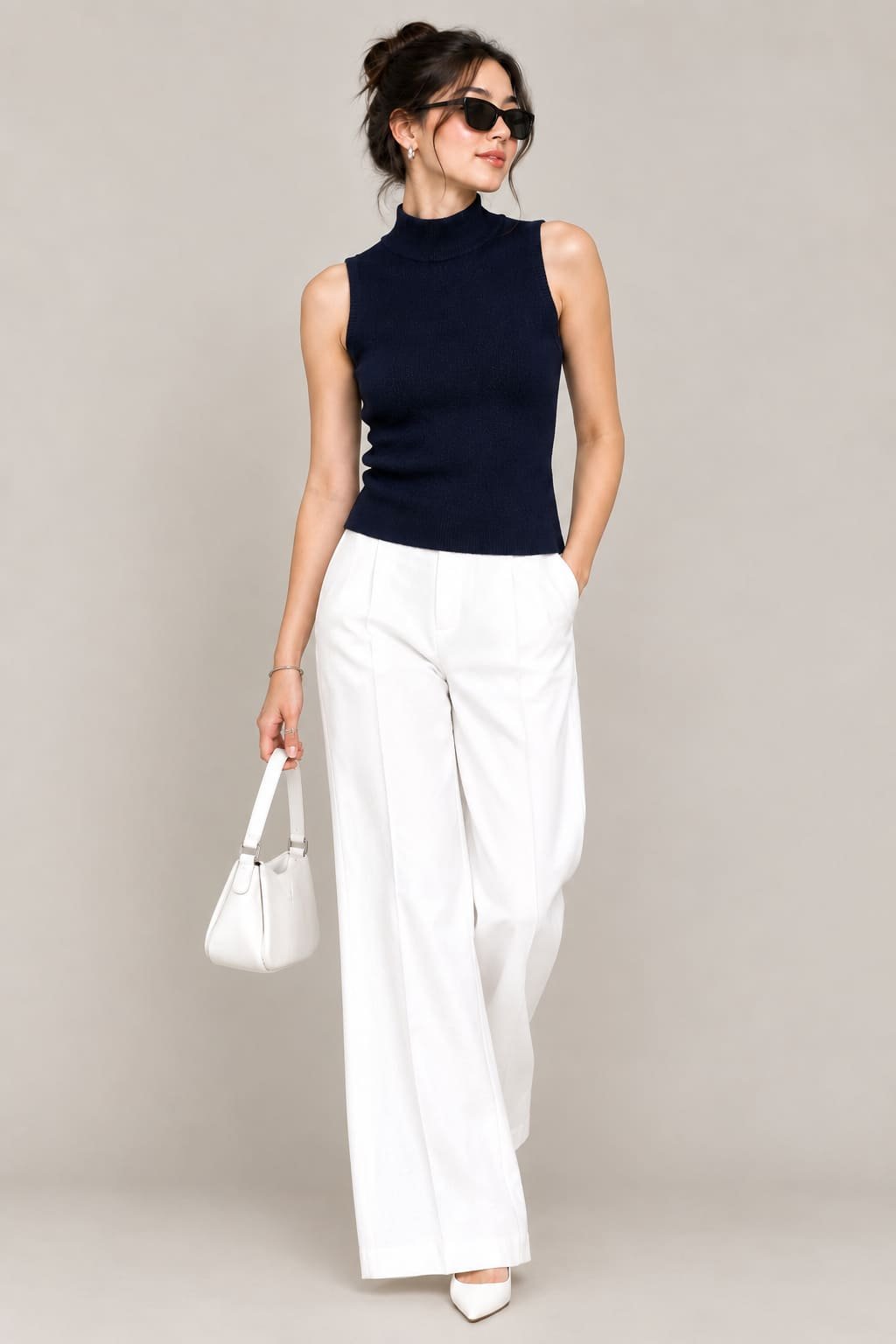 Creative Line Self Desgin Knitted Sleeveless Skivi 6 5 2