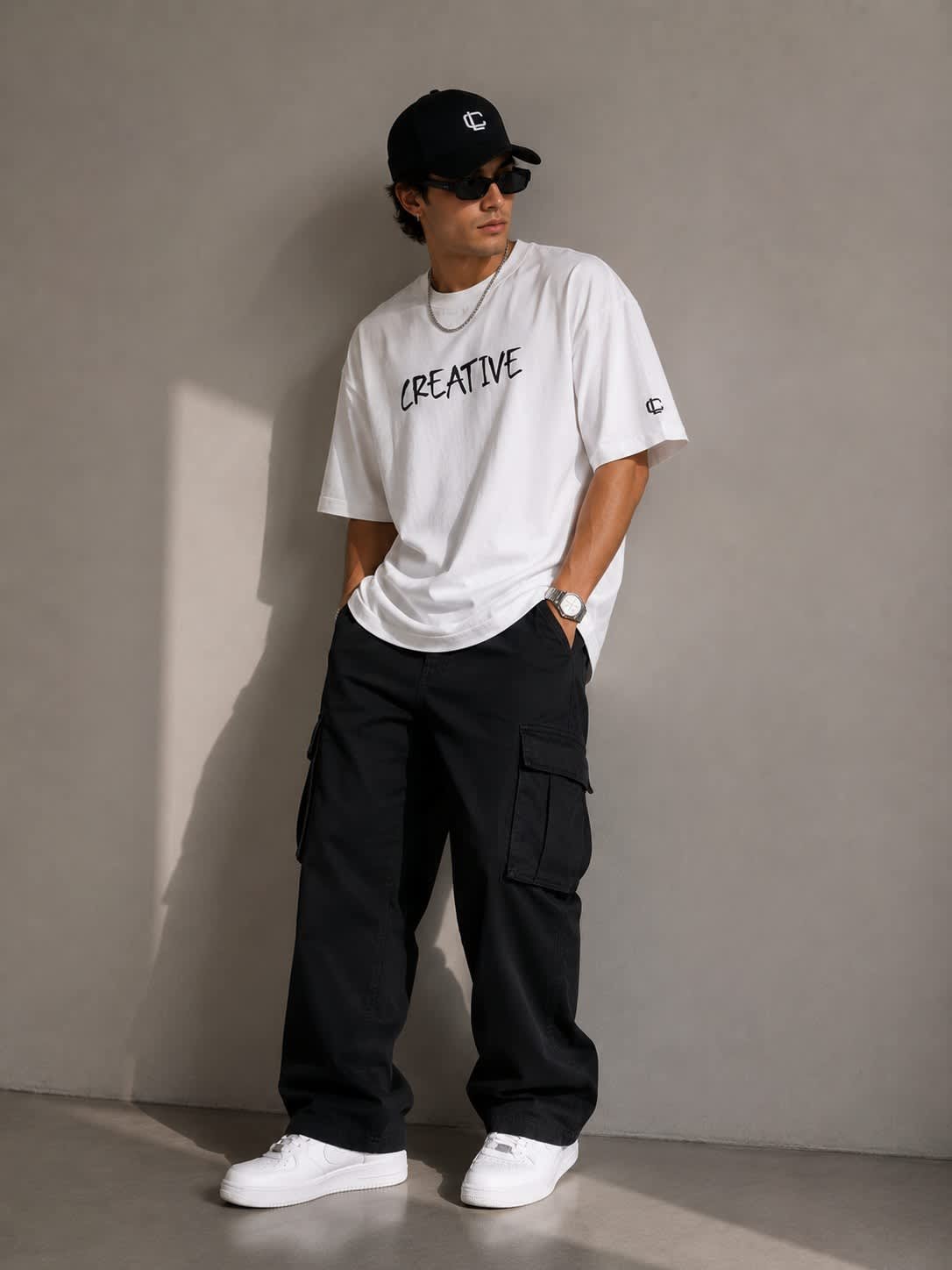 Creative Line Oversized T-Shirt 6 5