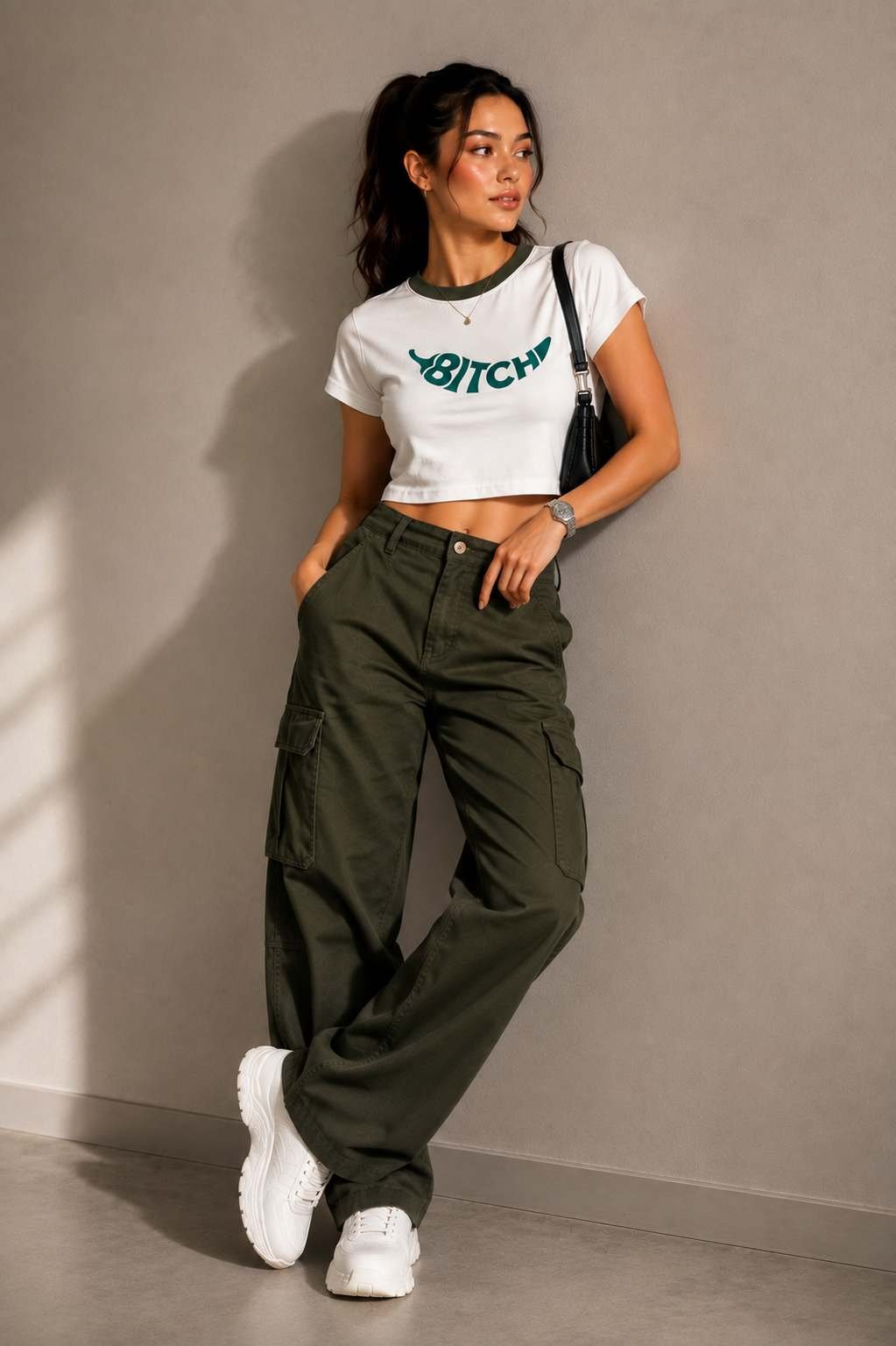 Creative Line Crop Women T-Shirt 2 7