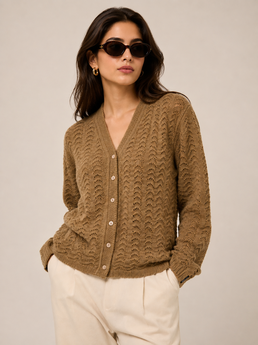 CREATIVE LINE CAMEL V NECK CARDIGAN 3 ChatGPT Image Aug 29 2026 02 16 35 PM