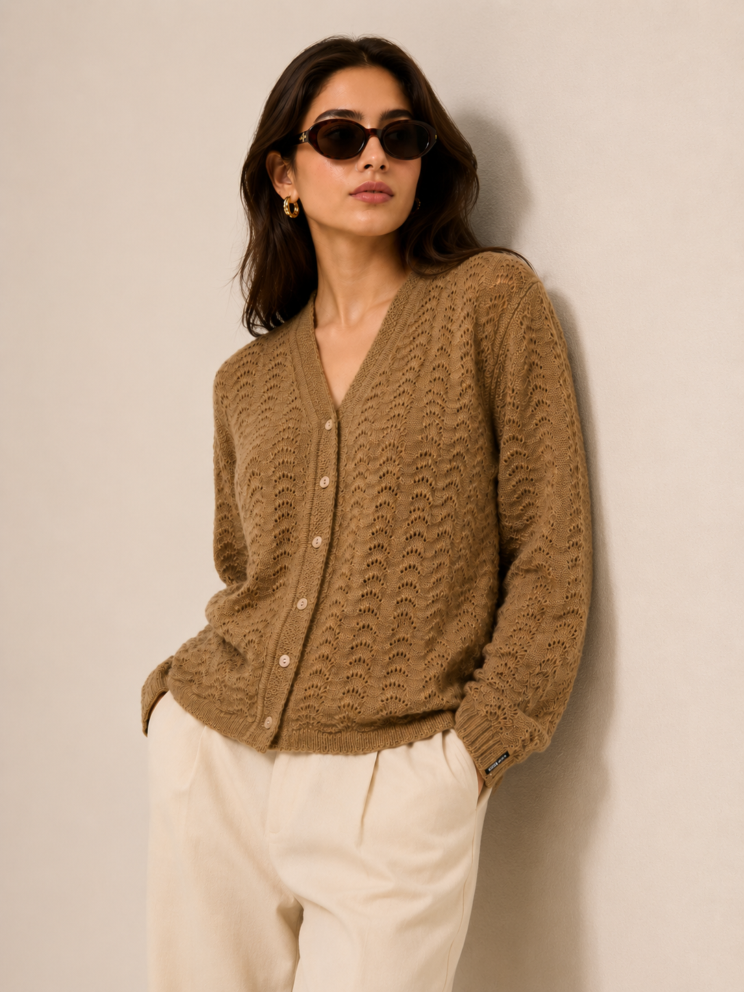 CREATIVE LINE CAMEL V NECK CARDIGAN 5 ChatGPT Image Aug 29 2026 02 20 43 PM