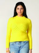 Gold Design Sweater for Women by Creative Line