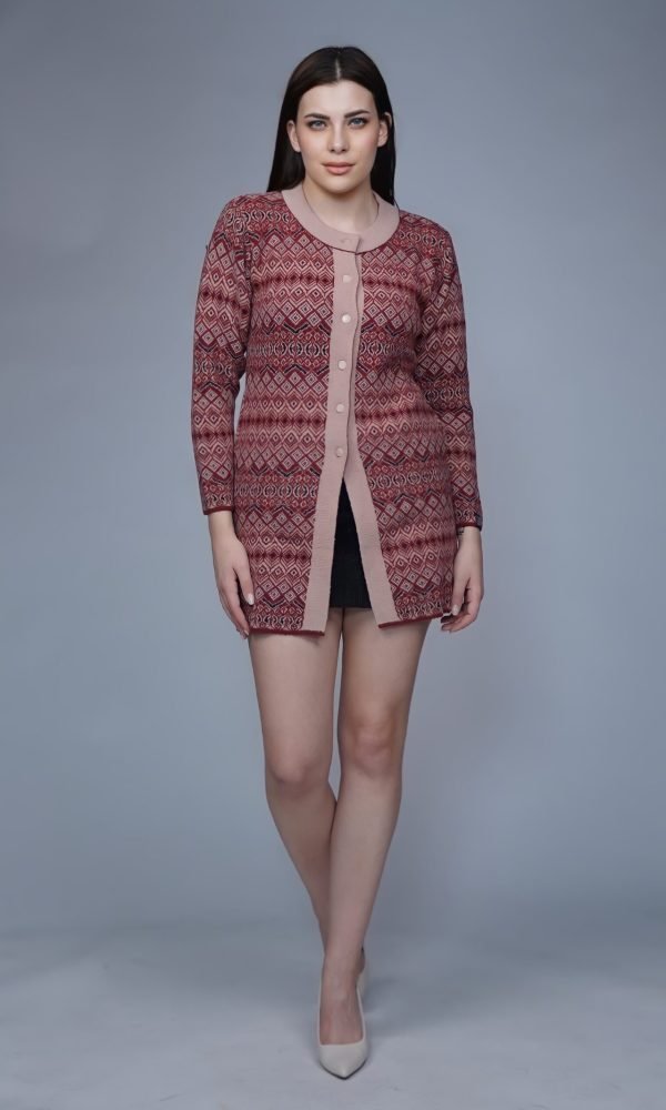 Maroon Stylish Coat for Women by Creative Line