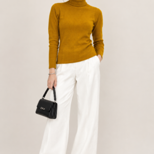CREATIVE LINE RIBBED T NECK SKIVI