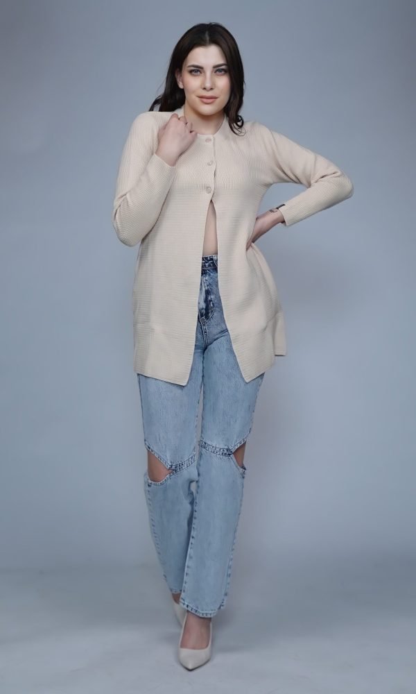 Fawn Long Coat for Women by Creative Line