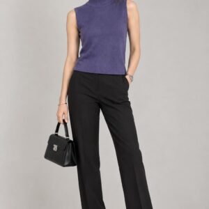 Creative Line Self Desgin Knitted Sleeveless Skivi