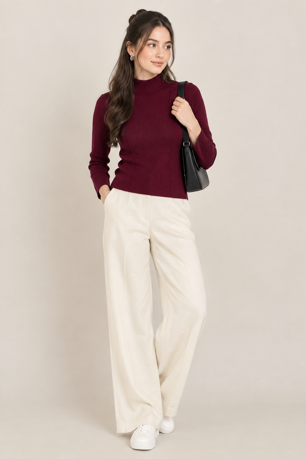 CREATIVE LINE RIBBED T NECK SKIVI 1 1