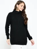 Black Knitted Top for Women by Creative Line