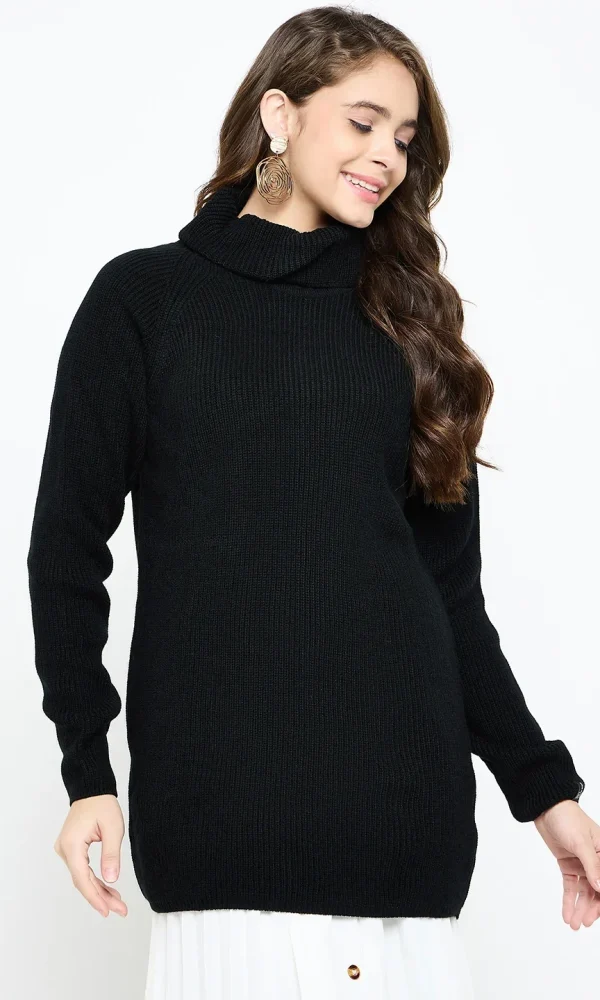 Black Knitted Top for Women by Creative Line