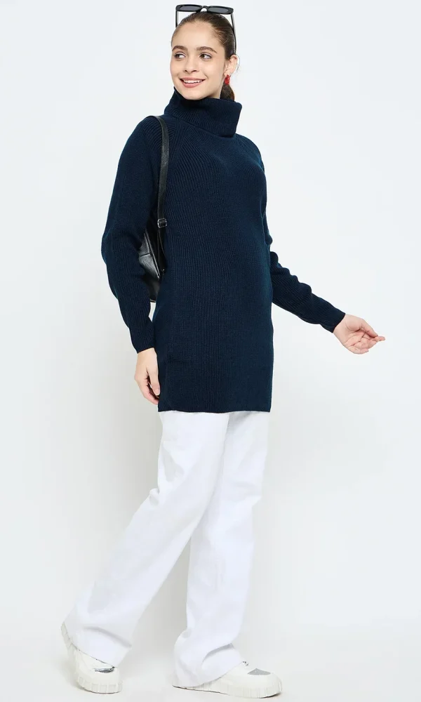 Navy Knitted Top for Women by Creative Line