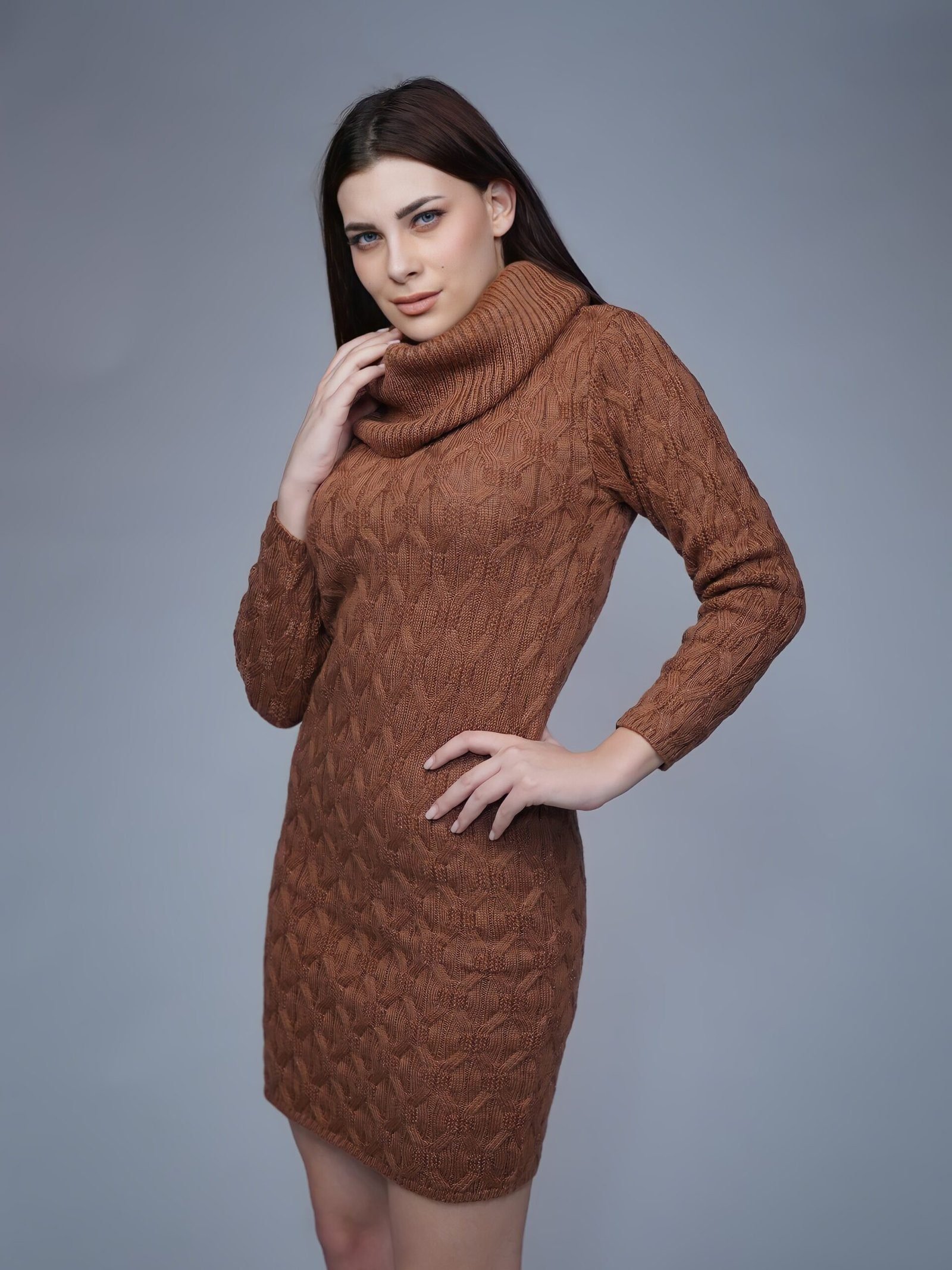 Creative Line Self Design Knitted Dress - Image 6