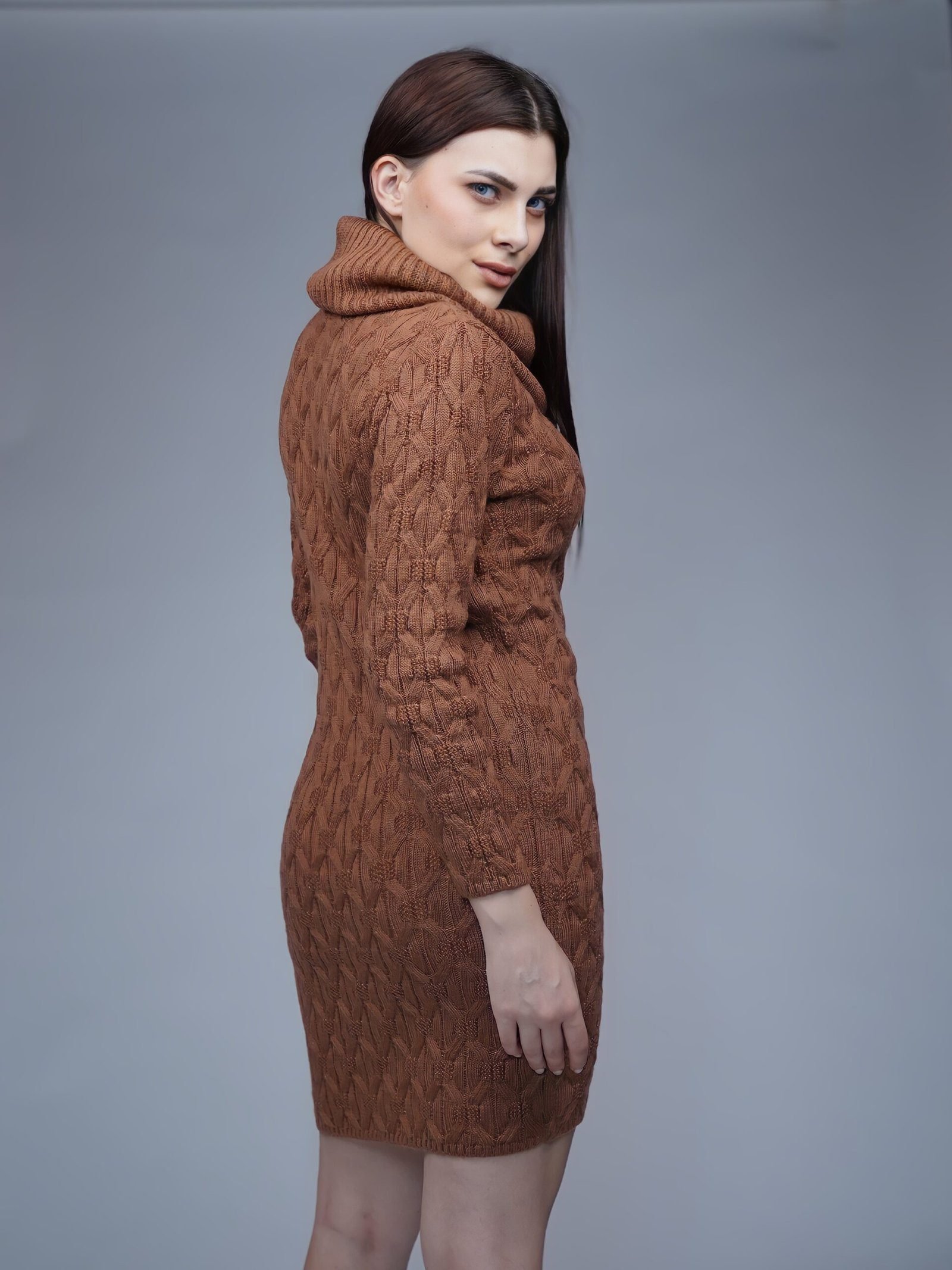 Creative Line Self Design Knitted Dress - Image 9