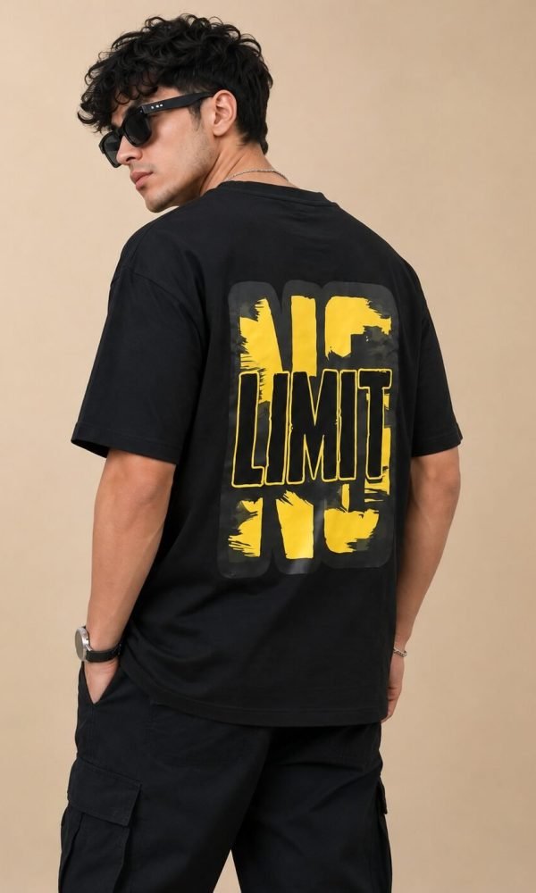 Black Oversized T-Shirt for Men by Creative Line