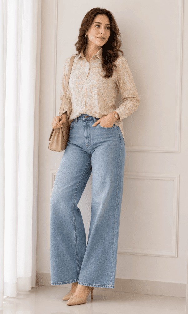 Fawn Printed Shirt for Women by Creative Line