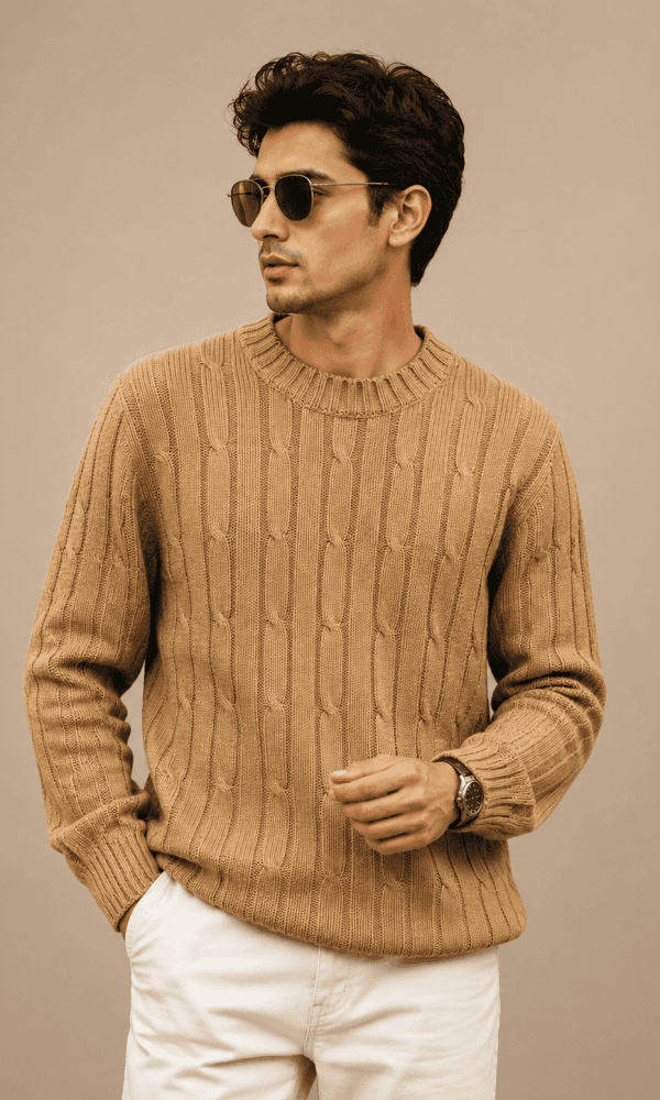 Fawn Knit Sweater for Men by Creative Line