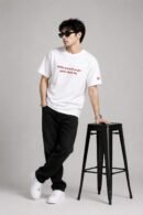 White Oversized T-Shirt for Men by Creative Line