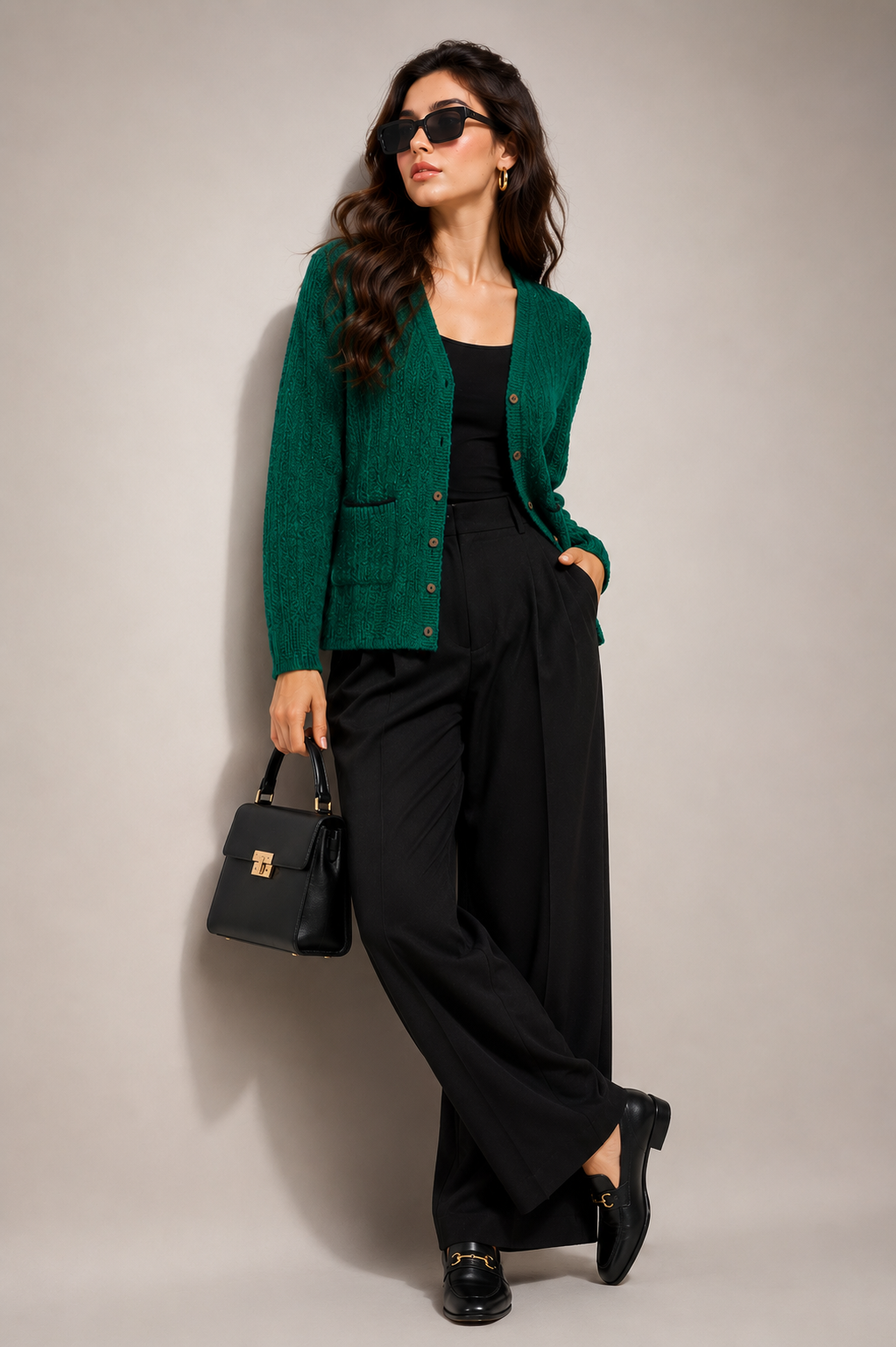 CREATIVE LINE B.GREEN V NECK KNITTED POCKET CARDIGAN 5 ChatGPT Image Sep 3 2026 01 52 34 PM