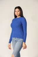 Navy Knitted Sweater for Women by Creative Line