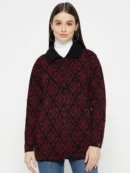 Green Knitted Cardigan for Women by Creative Line