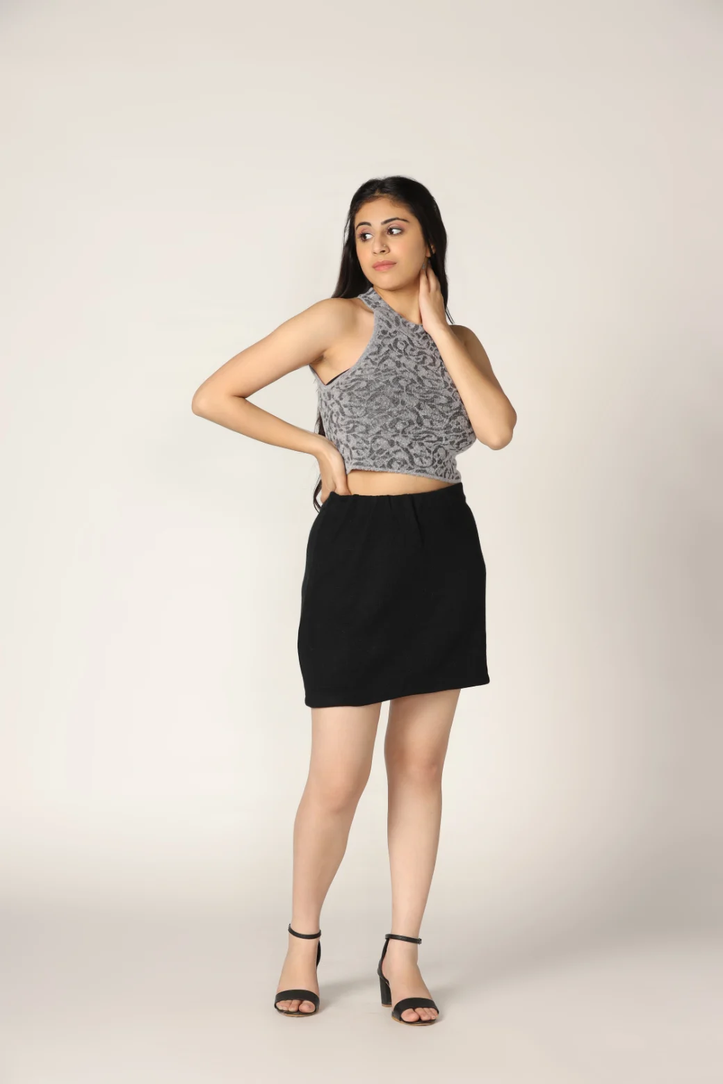 Solid Grey Knitted Top - Image 3