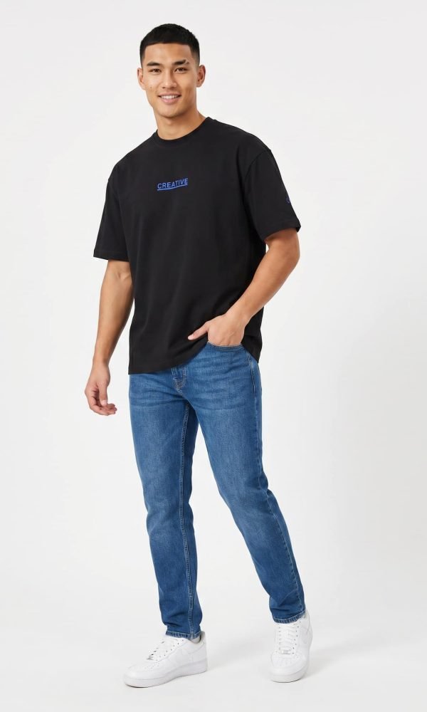 Black Oversized T-Shirt for Men by Creative Line