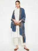 Blue Knitted Stole for Women by Creative Line