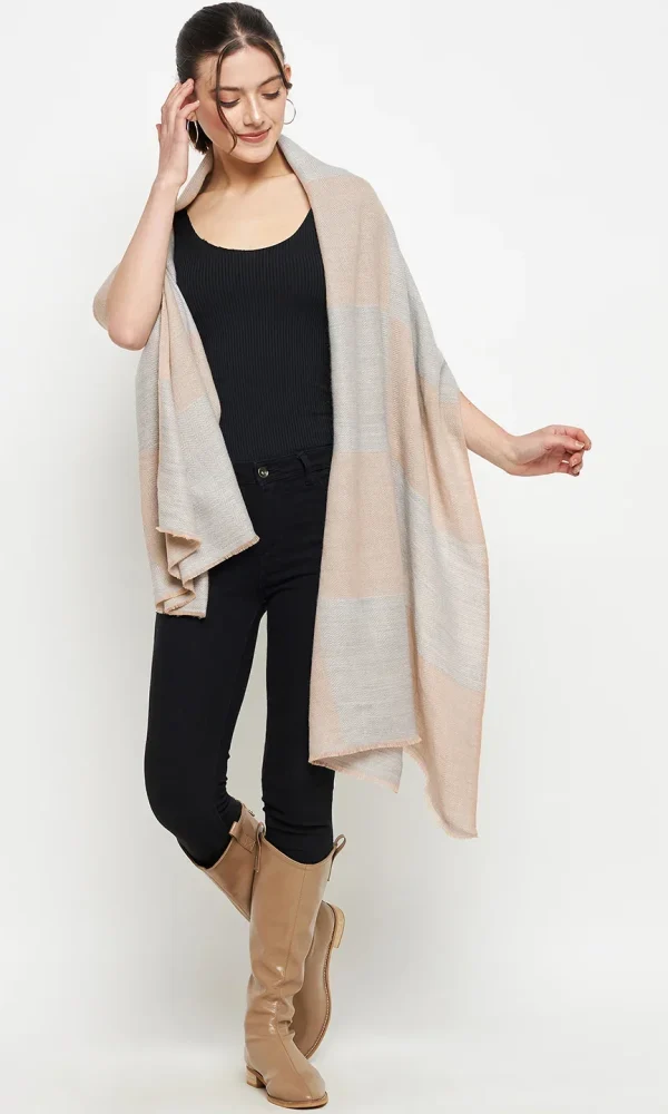 Grey Knitted Stole for Women by Creative Line