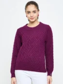 Blue Knitted Top for Women by Creative Line