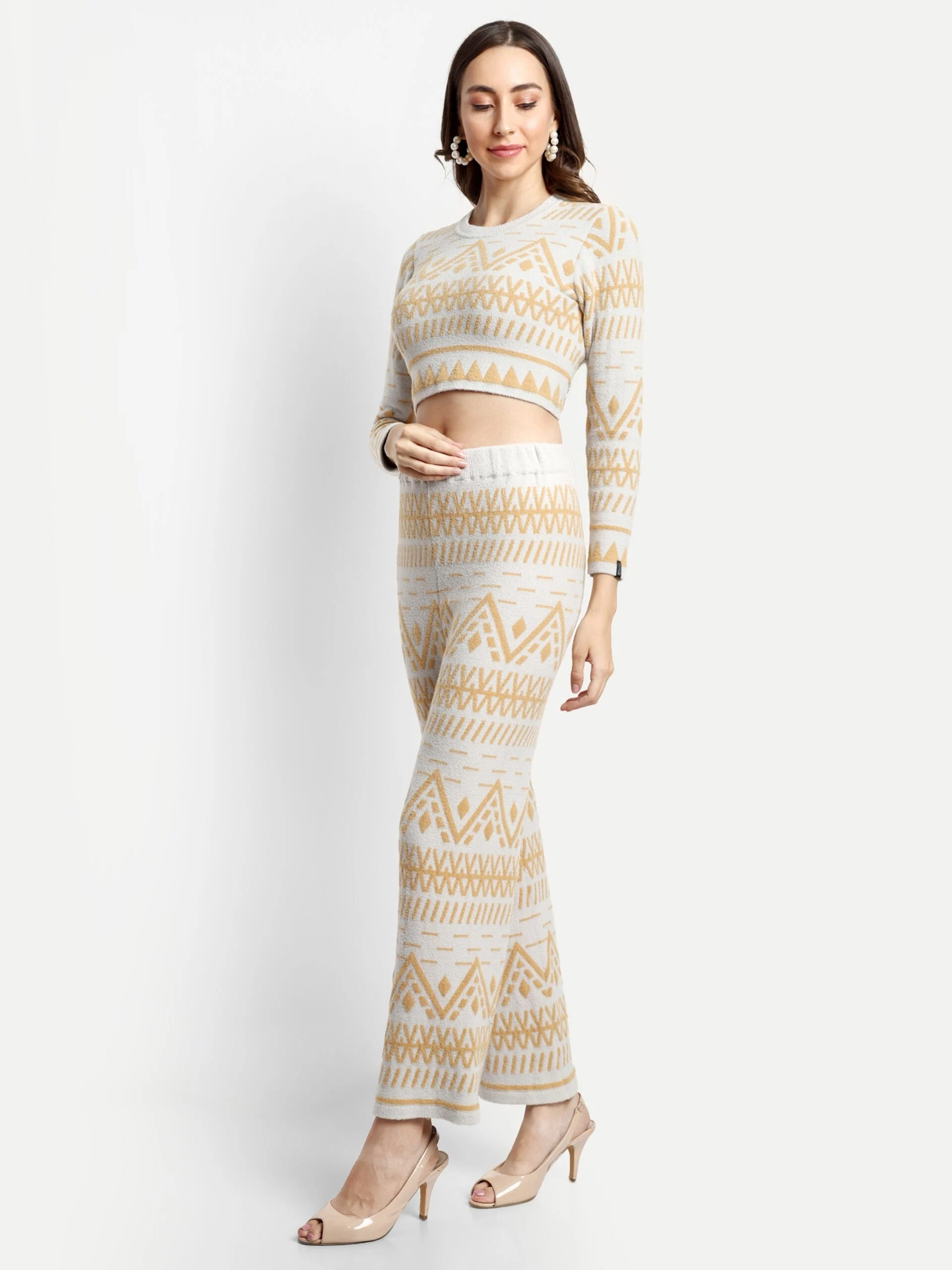Self Design Knitted Co-Ord Set - Image 3