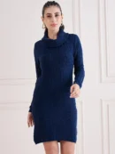 Navy Knitted Dress for Women by Creative Line