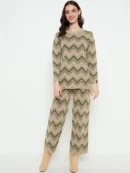 Green Knitted Co-ord Set for Women by Creative Line
