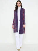 Purple Knitted Shrug for Women by Creative Line