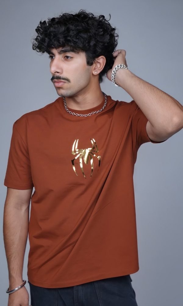 Copper Drop Shoulder T-Shirt for Men by Creative Line