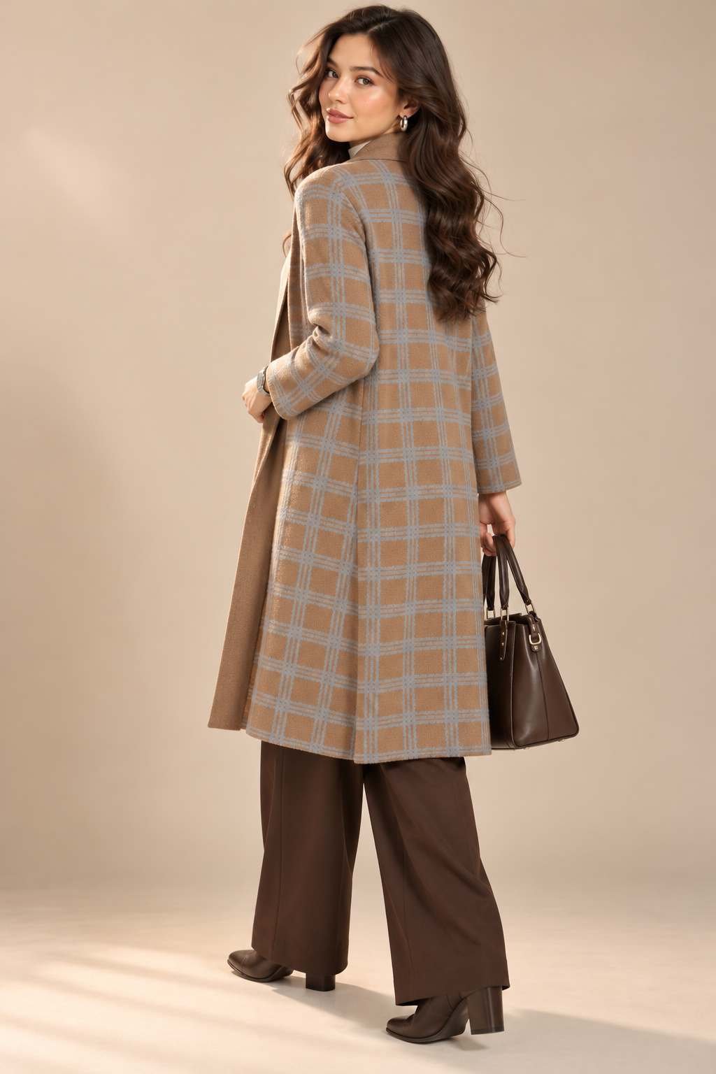 CREATIVE LINE CHECKED LONGLINE SHRUG 2 1 19