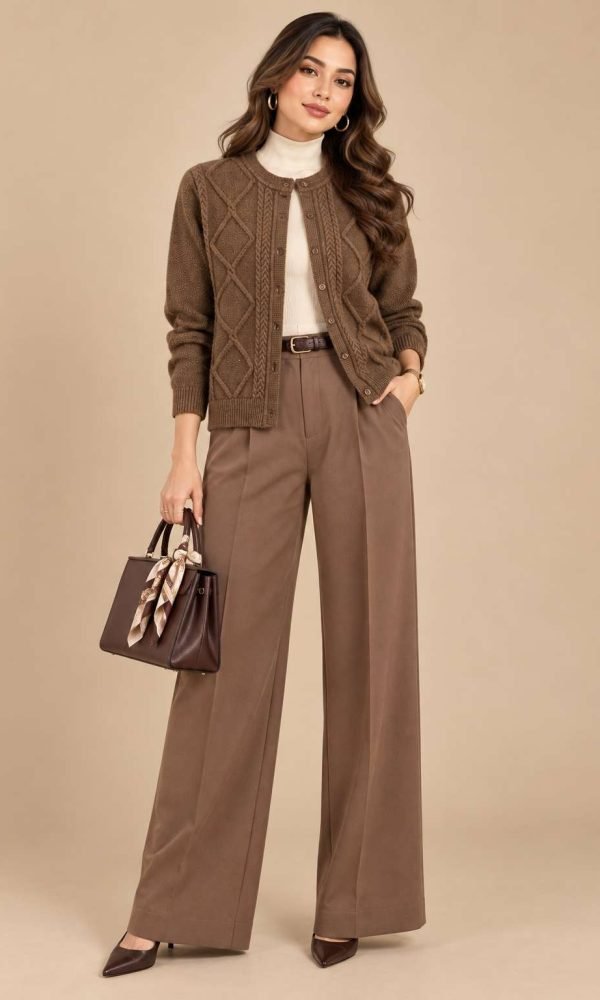 Mouse Grey Knit Cardigan for Women by Creative Line