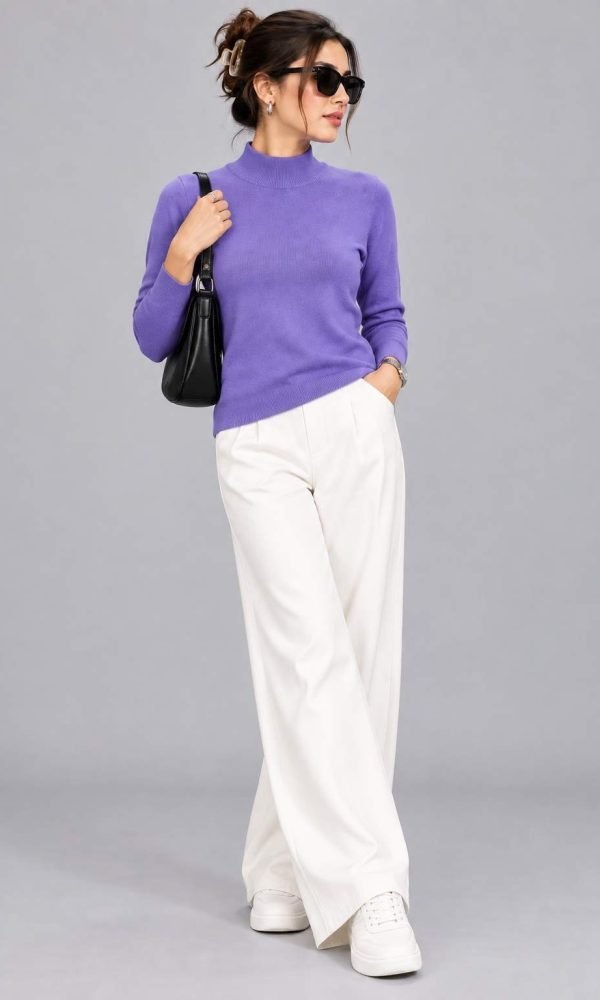 Lilac T Neck Skivi for Women by Creative Line
