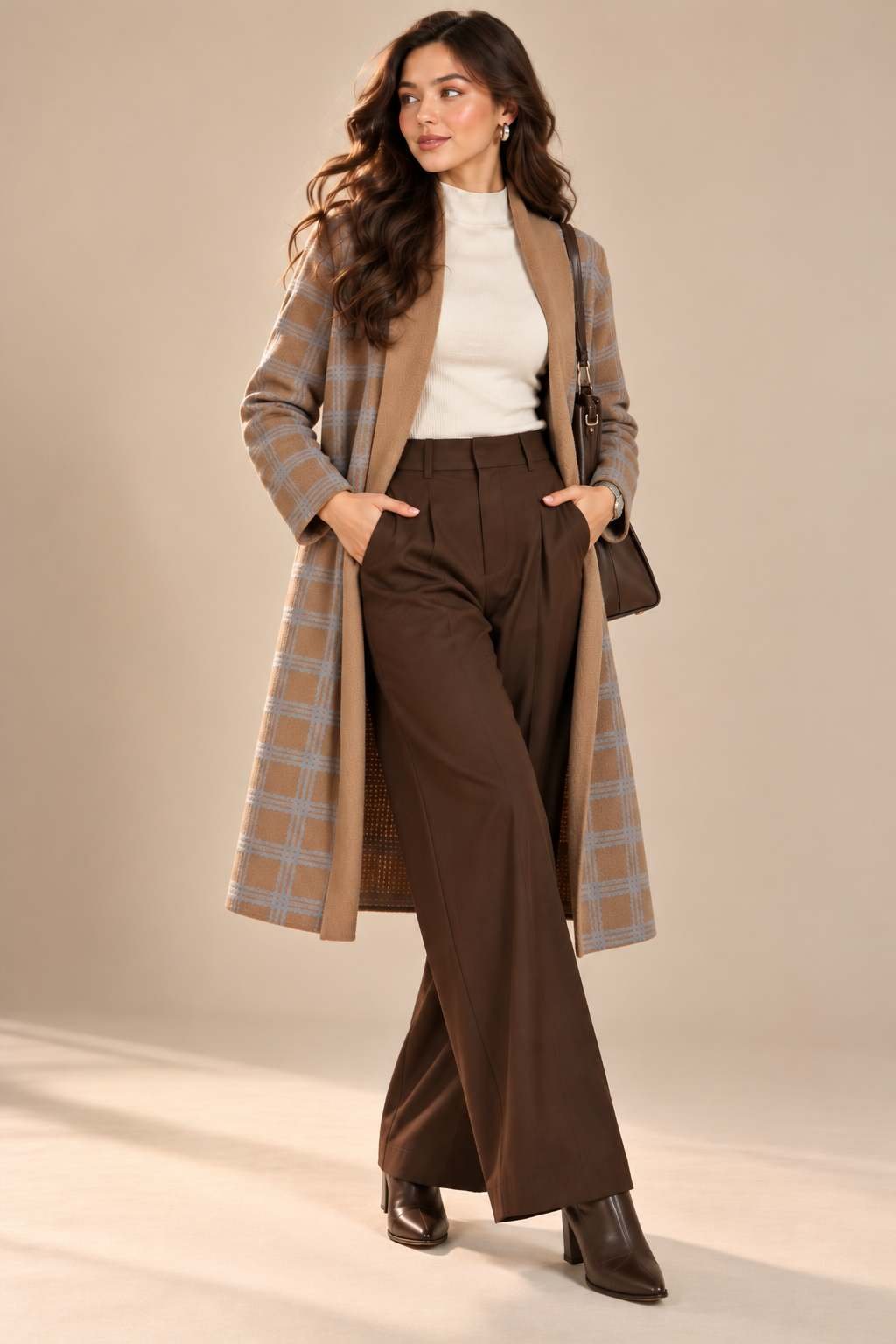 CREATIVE LINE CHECKED LONGLINE SHRUG 3 2 13