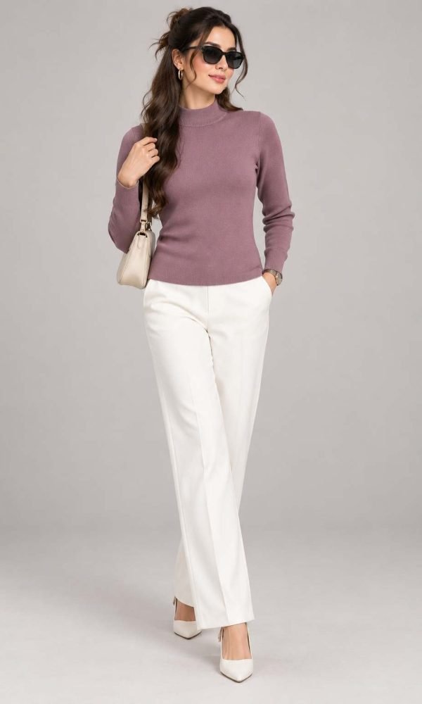 Mauve T Neck Skivi for Women by Creative Line