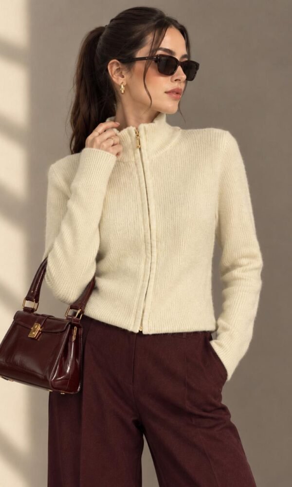 Creative Line Zipper Top