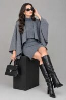 Grey Layered Dress for Women by Creative Line