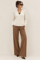 Off-White V-Neck Cardigan for Women by Creative Line